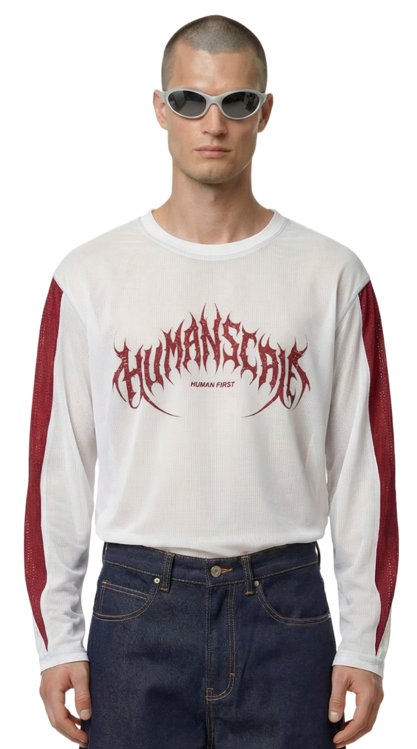 Human Scale Racer Long Sleeve — Drop 01 performance long sleeve — detail