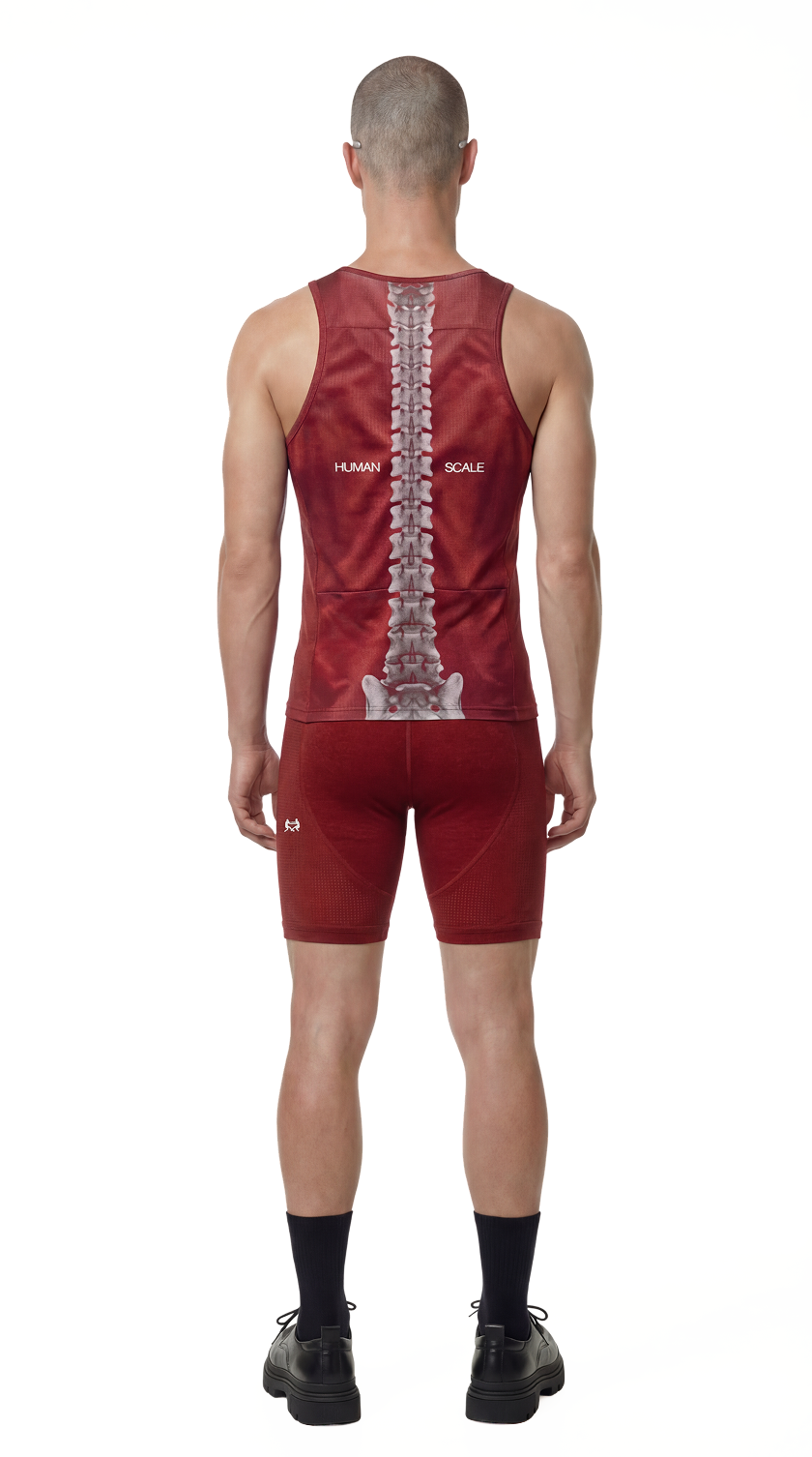 Human Scale X-Ray Singlet — Drop 01 athletic training vest — back view