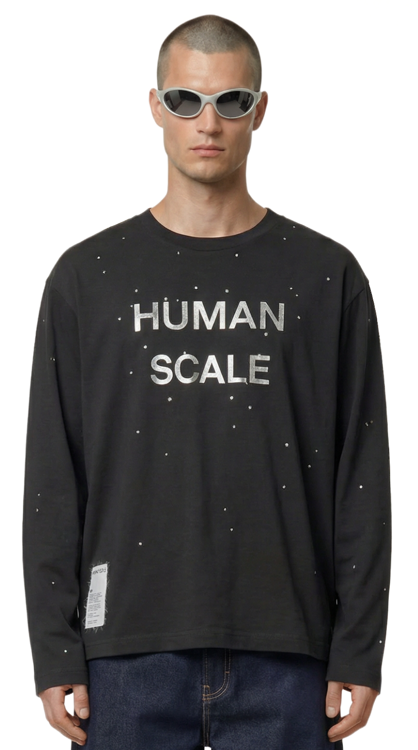 Human Scale Supernova Long Sleeve — Drop 01 training top — detail