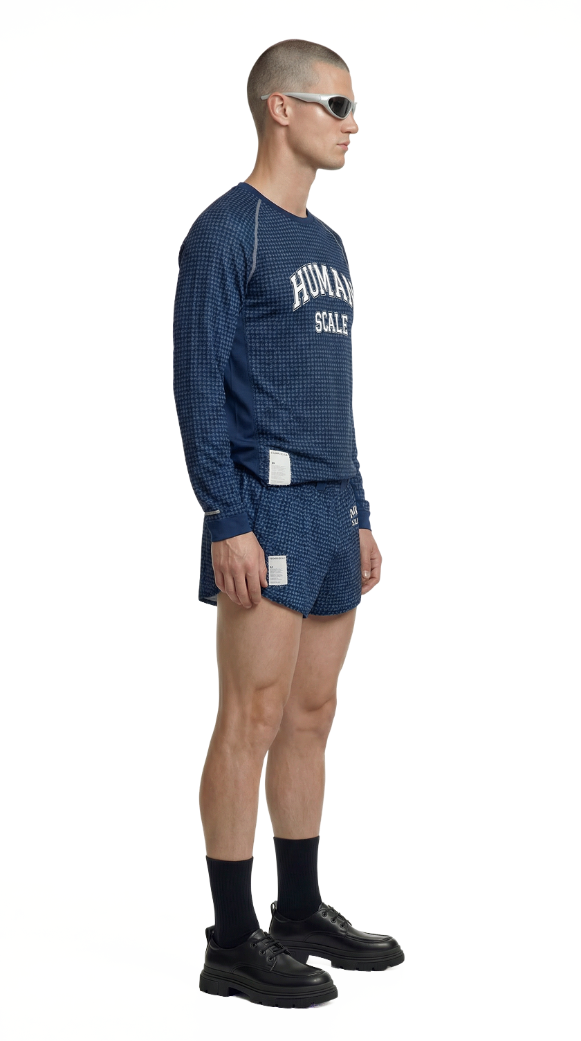 Human Scale Club Long Sleeve — Drop 01 training top — side view