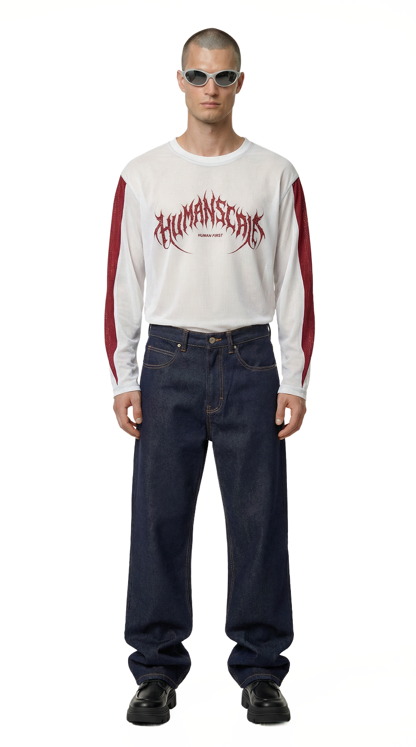 Human Scale Racer Long Sleeve — Drop 01 performance long sleeve — front view