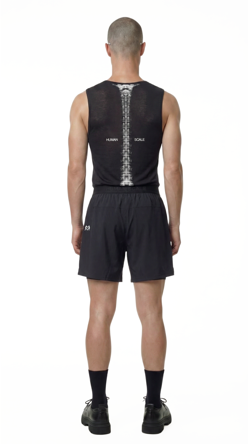 Human Scale X-Ray Vest — Drop 01 lightweight performance vest — back view