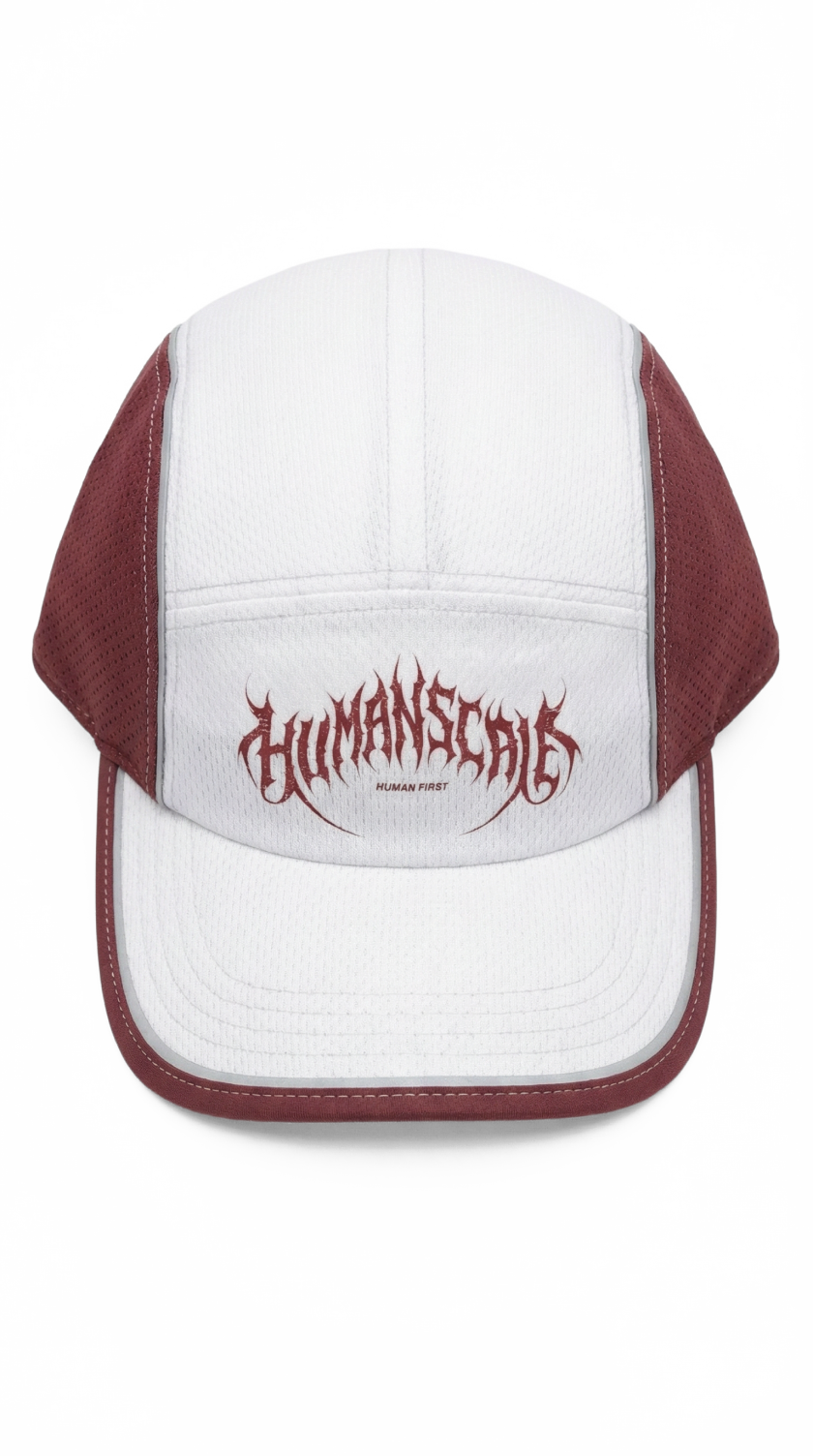 Human Scale Race Cap — Drop 01 running cap — front view