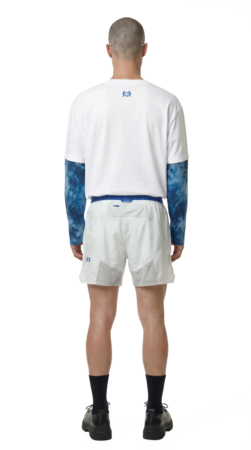 Human Scale Tie Dye Double Sleeve — Drop 01 graphic training top — back view