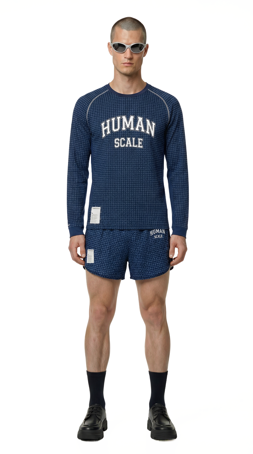 Human Scale Club Long Sleeve — Drop 01 training top — front view