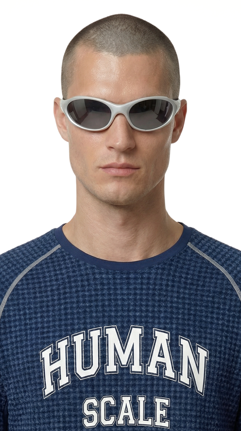 Human Scale Club Long Sleeve — Drop 01 training top — detail